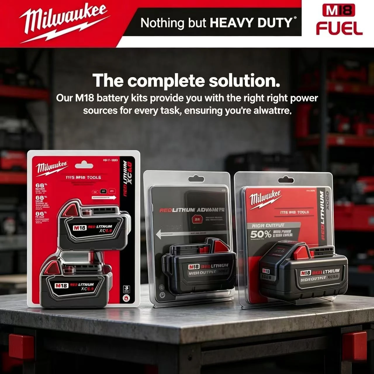 

Milwaukee 18V Battery 6Ah 8Ah For M18 48-11-1858 48-11-1866 Strong Power Output Wear Resistant Electric Wrench Lithium Battery