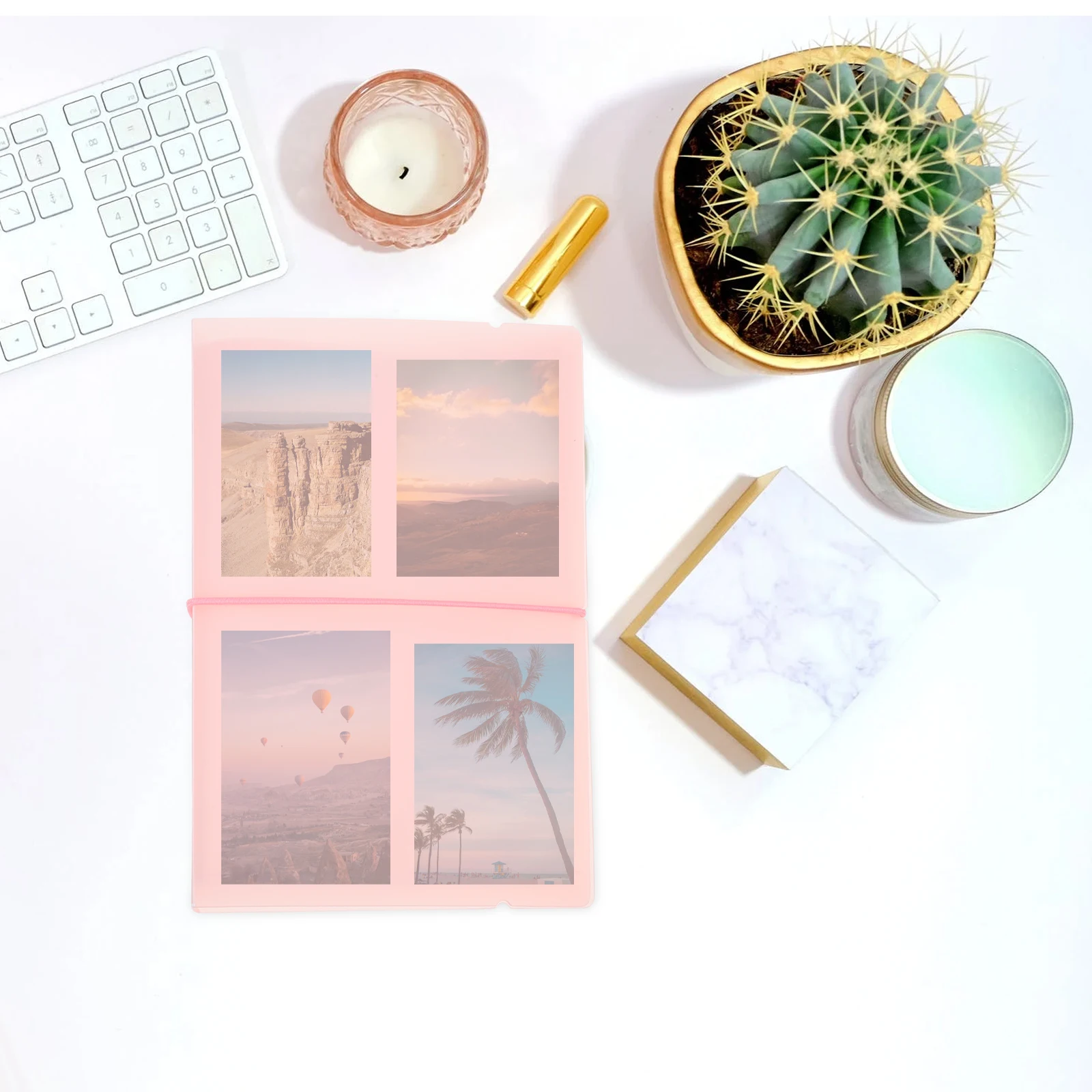 

4pcs Photo Album 30 Pockets Small 4X6 Photo Storage Holder Transparent Dustproof Scrapbook For Gift Wedding Shower