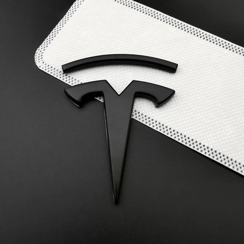 3D METAL Car Front Hood Emblem Rear Trunk Badge Sticker Rear Trunk Decoration For Tesla Model S X 3 Y 2017 Personalized Roadster