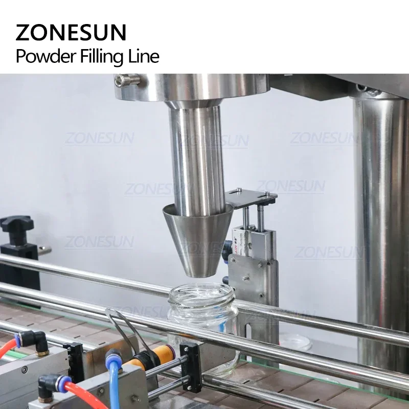 ZONESUN ZS-FAL180P9 Automatic Auger Ground Dry Amber Milk Powder Filling Capping Bottle Can Labeling Machine for Production Line