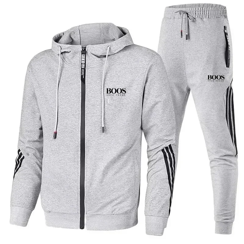 

Autumn and Winter Men's High Quality Embroidered Two Piece Casual Hoodie New Fashionable and Casual Multi Functional Sports Top