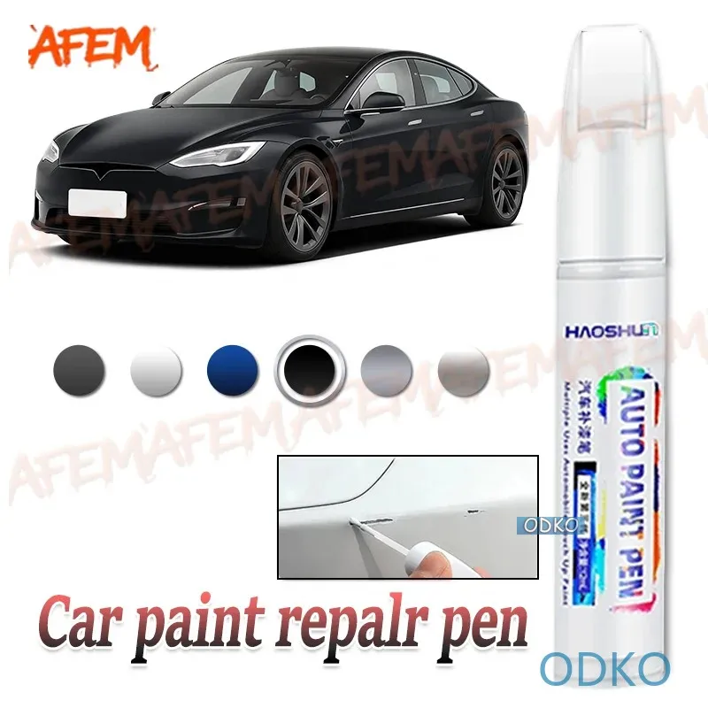 For Tesla Model S 2015-2025 Paint Repair Pen Touch Up Scratch Remover DIY Auto Accessories Black White Blue Silver pintura coche