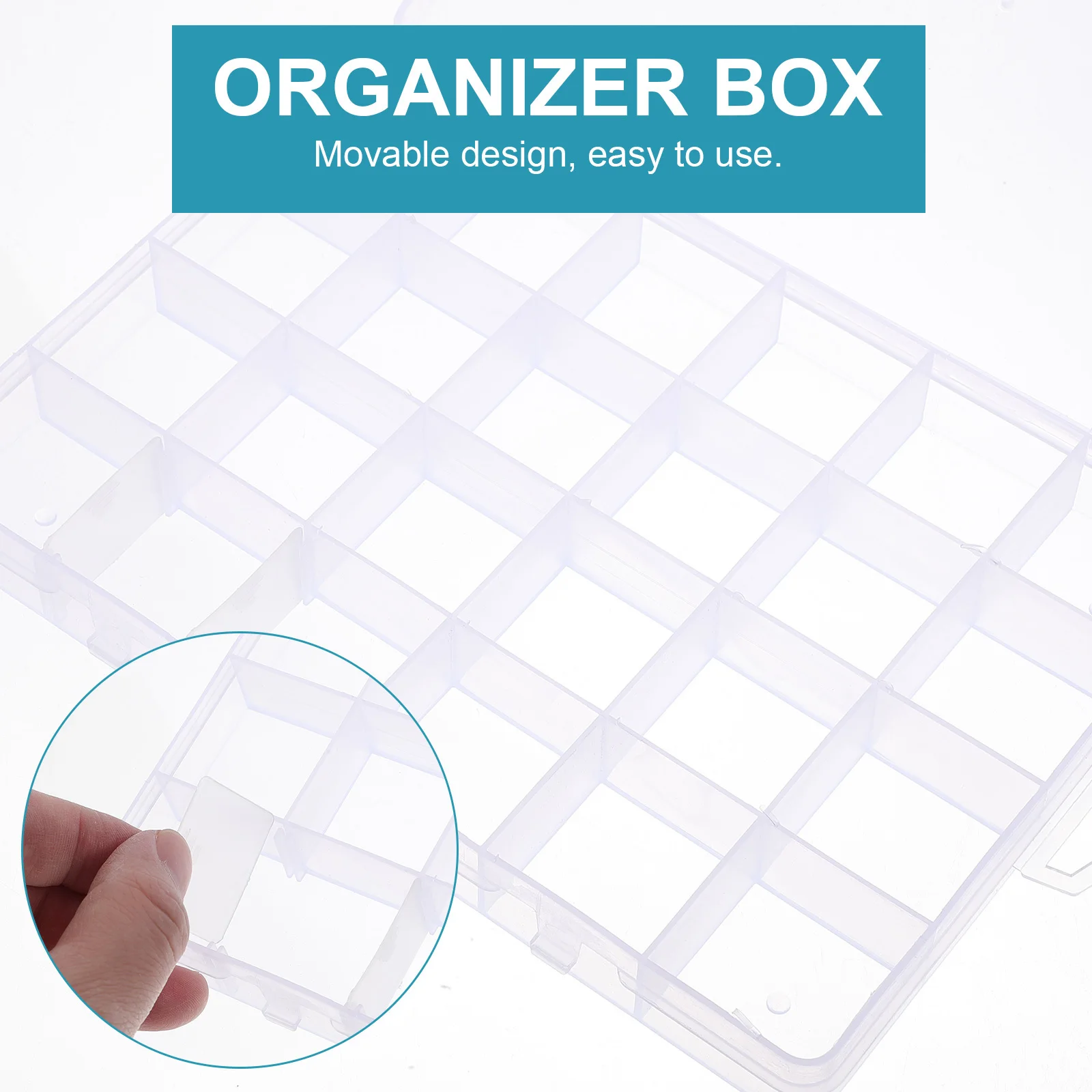 

3Pcs Fishing Tackle Organizer 24 Compartments Clear Plastic Storage Box Durable Portable PP Craft Organizers and Storage