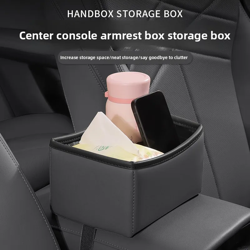 Car Center Console Armrest Storage Box Multi functional Seat Gap Organizer With Cup Holder Tissue Box Trash Bin