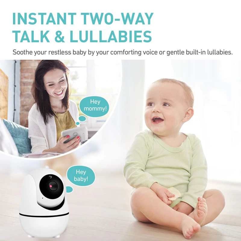 Babystar 3.2 Inch Baby Monitor LCD Screen Display Infant Night Vision Camera Temperature Sensor Supports Shaking Head Rotation