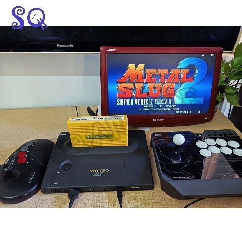 NEO GEO MVS Arcade Machine AES Case Cartridge Game Console Super Converter 15P Joypad & USB Gamepad