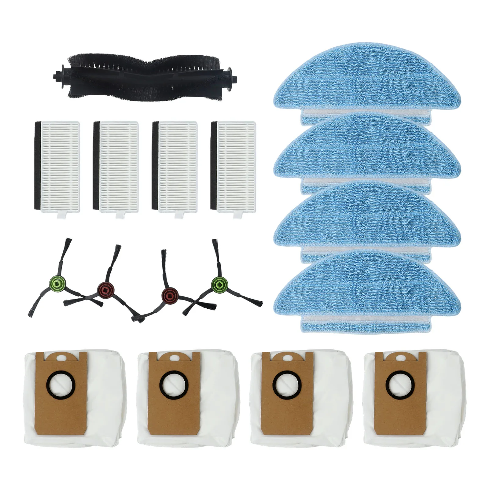 For Conga 7490 7290 For Genesis For X-Treme Vacuum Parts Kit Main Side Brush Filter Dust Bag Mop Cloth Replacement Accessories S
