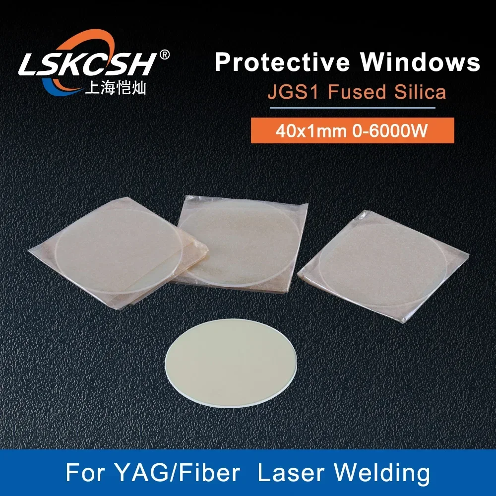  50Pcs/Lot YAG Fiber Laser Protective Windows Lens Cover slides 40*1mm for 0-6000W  Laser Welding Machines