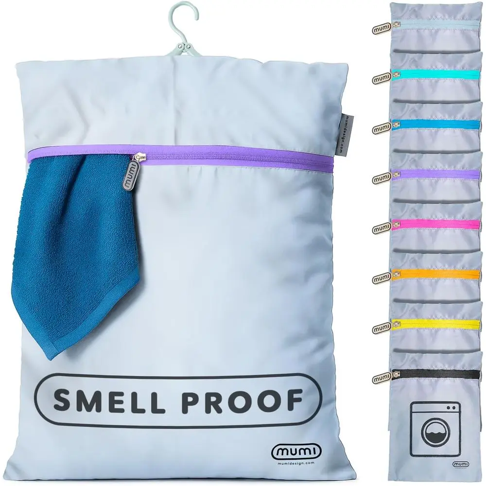 

Фиолетовая сетчатая сумка для белья с защитой от запаха для путешествий и нежной одежды — в комплект входит вешалка и чехол