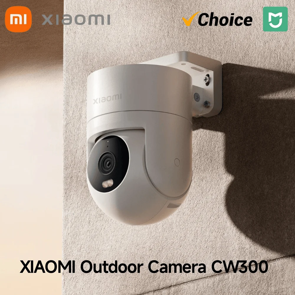 

XIAOMI Outdoor Security Camera CW300 2 5K 4MP Color Night Vision IP66 Human Tracking Sound Light Alarm 2-Way Audio