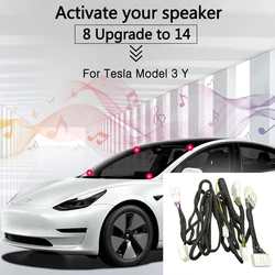 TESLA MODEL 3 2018-23 인테리어 수정 액세서리 오디오 활성화 업그레이드 수정 스피커 케이블 무손실 업그레이드