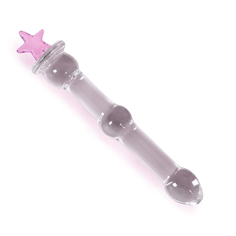 Anal Beads Pink Heart Butt Plug Glass Dildo Vaginal and  Stimulation   Sex Toys for Women