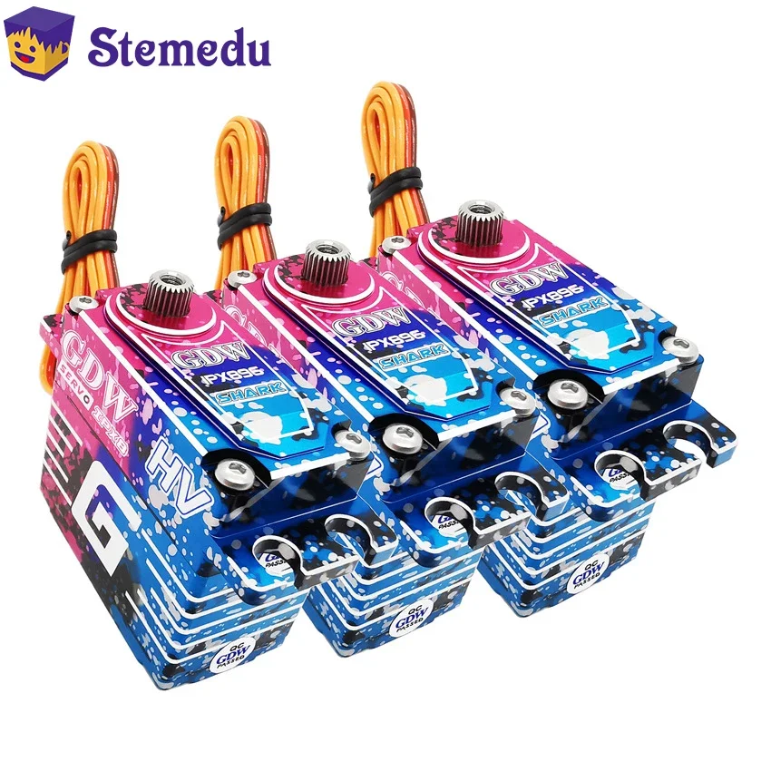 43kg 0.09sec GDW Steel Gear High Torque Brushless Waterproof Servo IPX896 For Underwater Robot 1:8 1:10 RC Crawler Car TRX4 TRX6