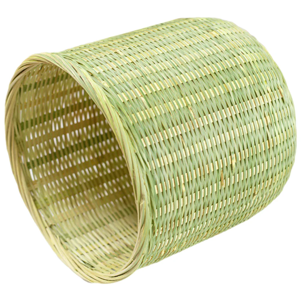 

Bamboo Green Woven Basket Fruit Storage Baskets Vegetable Holding Medium Home Dessert