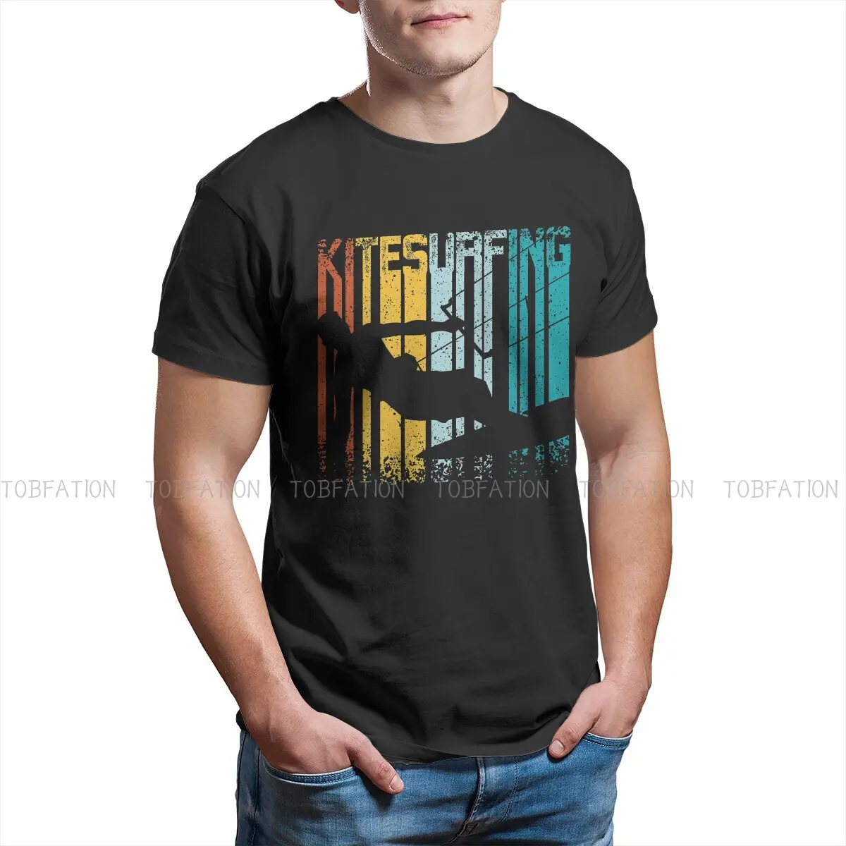 Kitesurfer Cool Special Polyester TShirt Kitesurfing Kiteboarding Kite Flysurfing Comfortable Hip Hop Graphic T Shirt Stuff