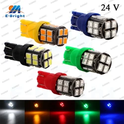 10P 24V DC W5W 194 168 T10 2835 20 SMD Led Bulb Van Truck SUV Clearance Dome Parking Reverse Light Blue Green White Red Amber