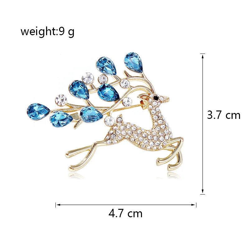 Deer new Korean version rhinestone deer brooch fashionable atmosphere animal brooch suit sweater fixed brooch