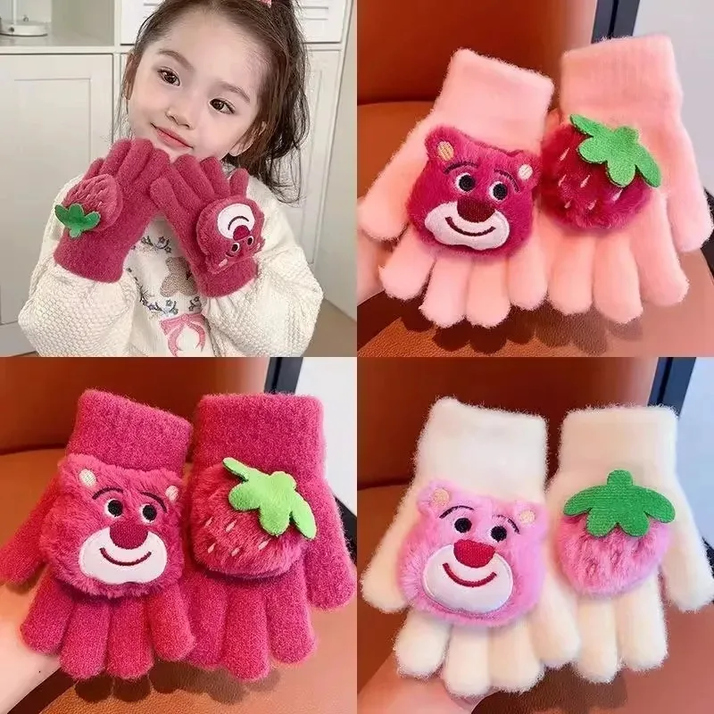 قفازات أصابع كرتونية لطيفة شتوية دافئة معزولة حراريًا للجنسين للبالغين مضادة للبرد تعمل باللمس متوافقة مع أزياء ناعمة ومريحة #1