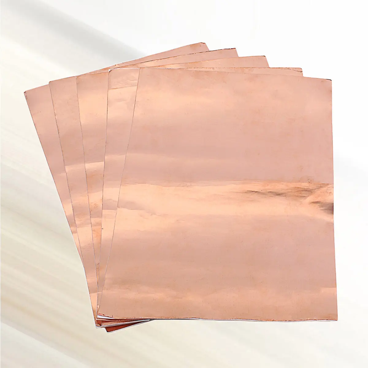 5Pcs Copper Foil Paper Conductive Sheets Adhesive Thin Pure Copper Flexible Sheet for Electrical Repair Emi Shielding Guitar