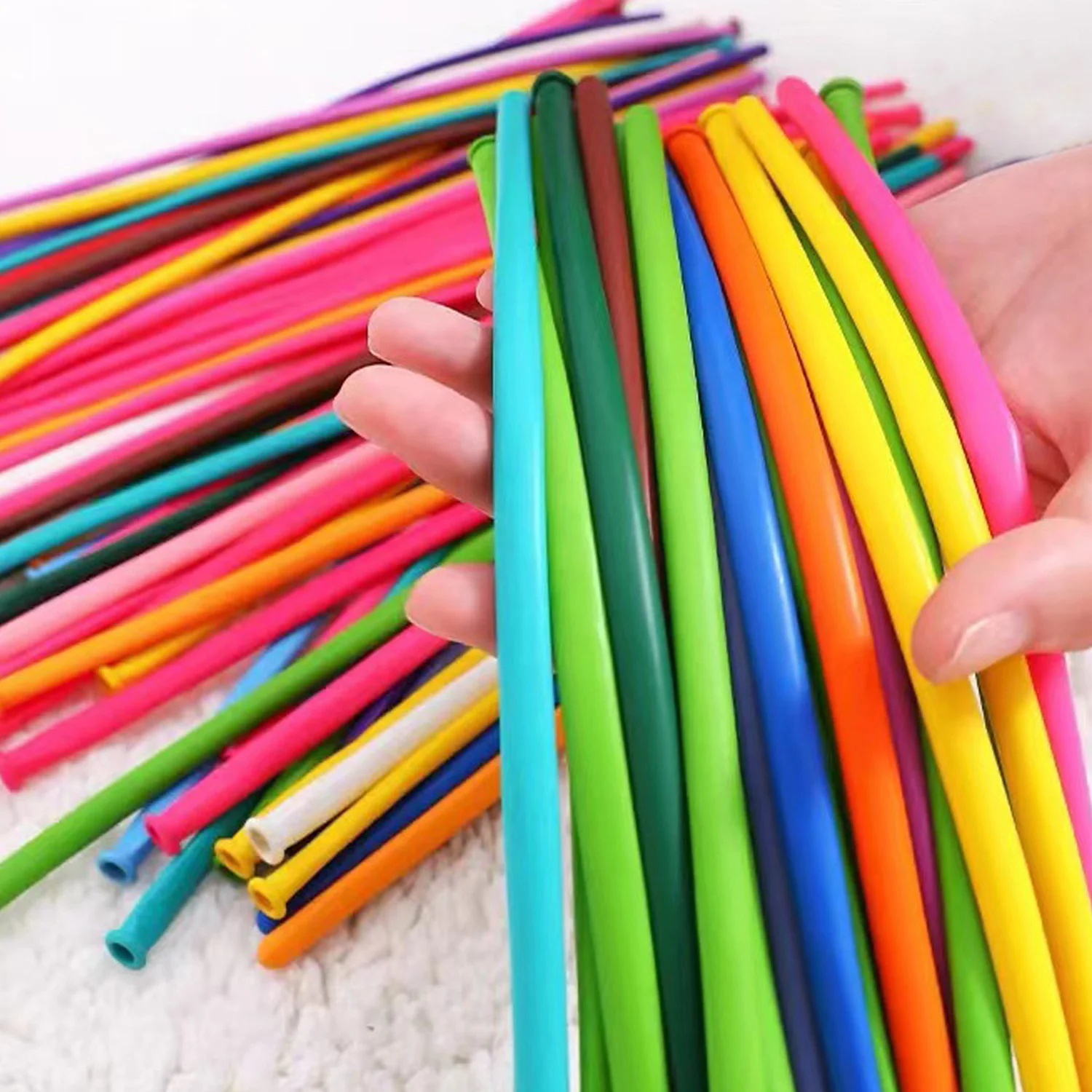 100 stücke Bunte Verdrehen Ballons Magie-Lange Streifen Latex 260Q Ballon Für Geburtstag Party Hochzeit Dekoration DIY Tier Modellierung