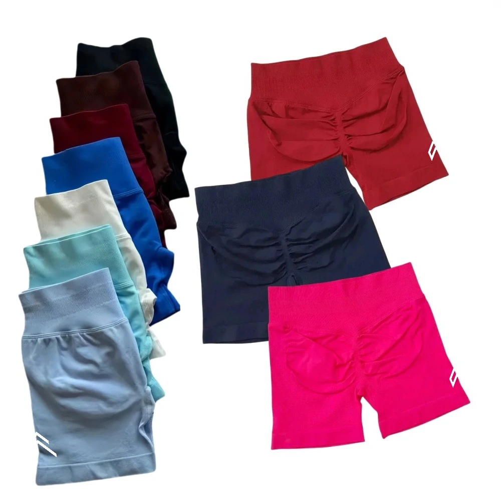 Oner ativo sem esforço wome shorts sem costura shorts de yoga silicone impresso esporte shorts baixa com nervuras banda scrunch butt shorts
