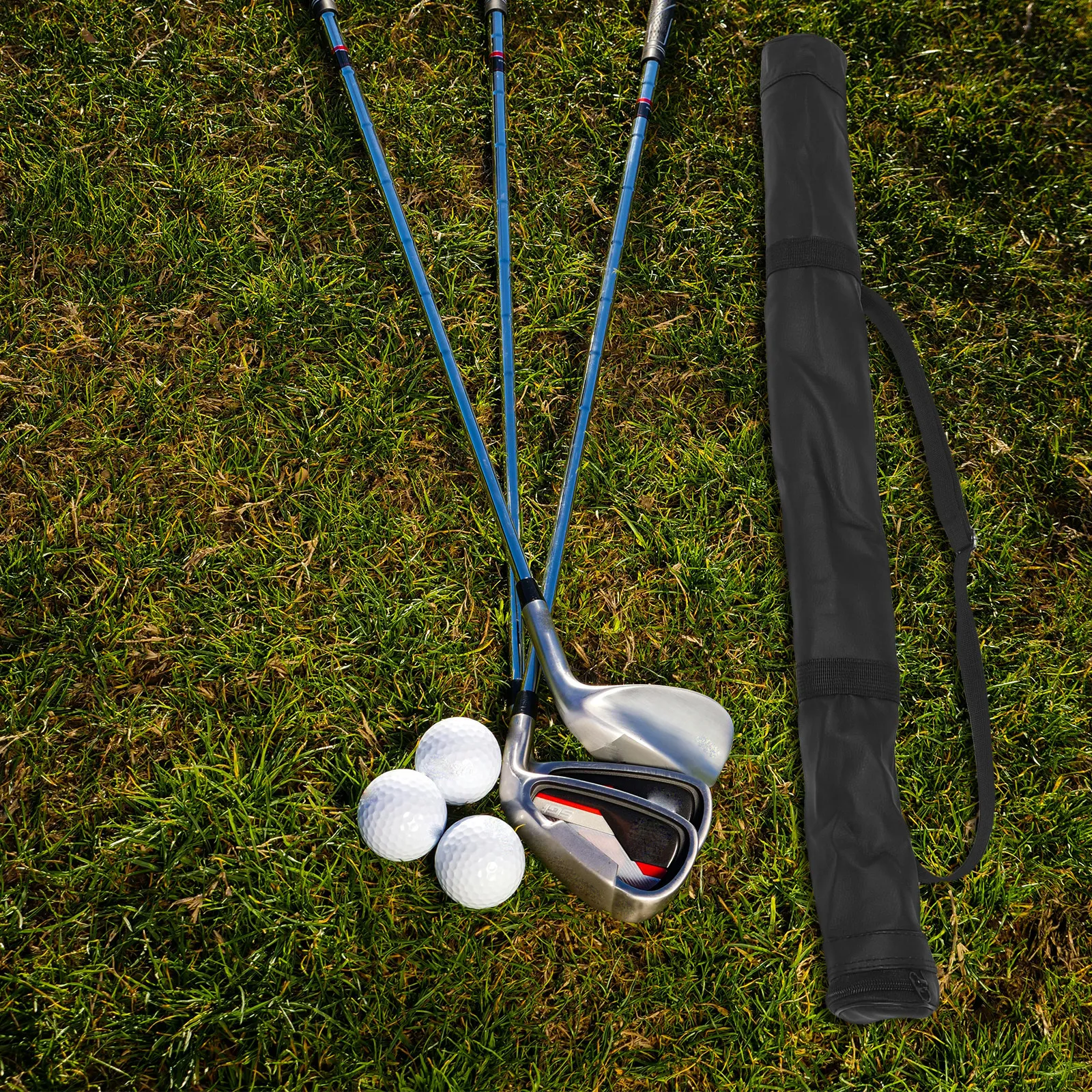 2Pcs Portable Golf Club Carry Bags Lightweight Waterproof Travel Bag Practice Carry Small Golf Pouch Driving Range Carrier 21-25