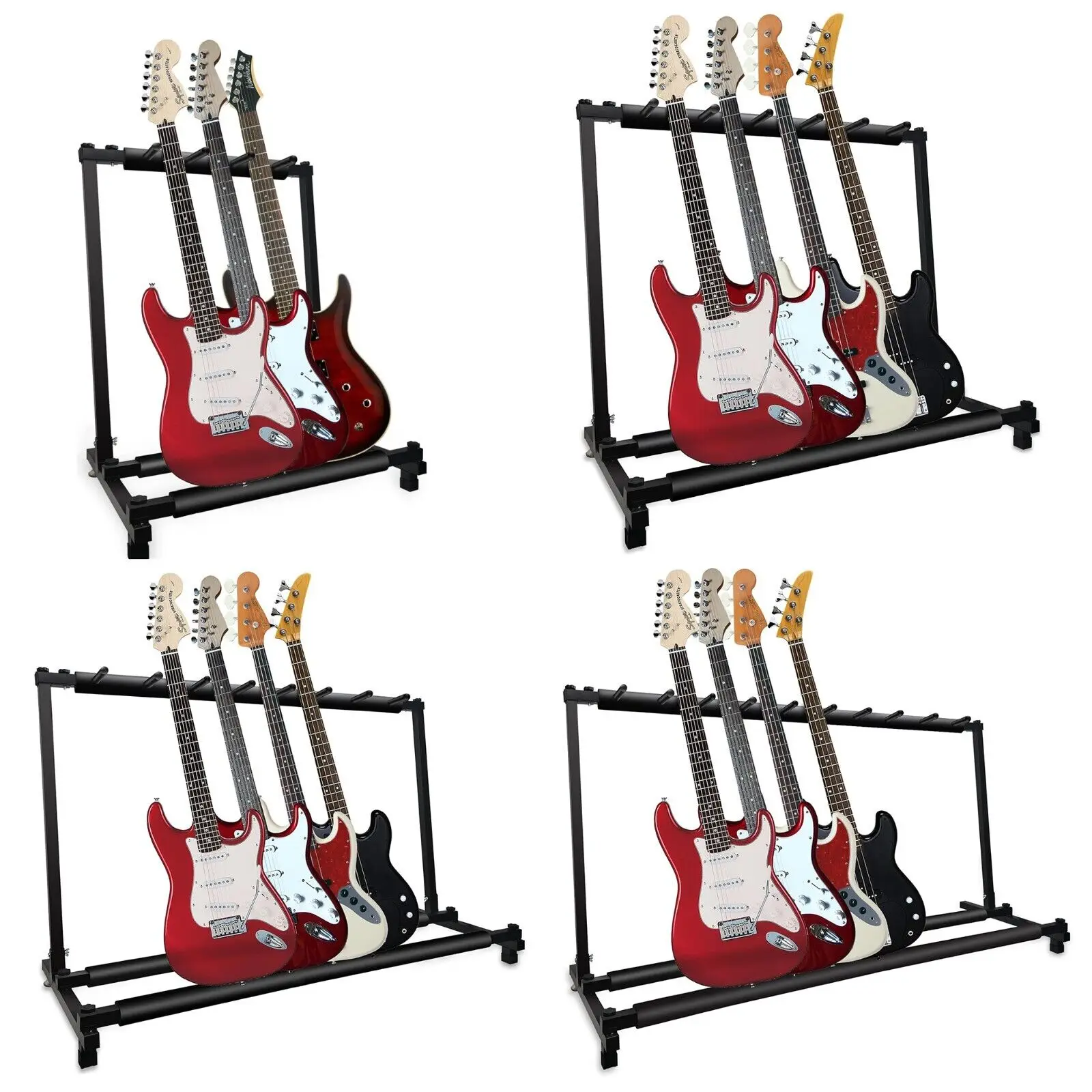 US Guitar Rack Stand 3/5/7/9 PCS Holder Folding Stand Stage Bass Acoustic LOT