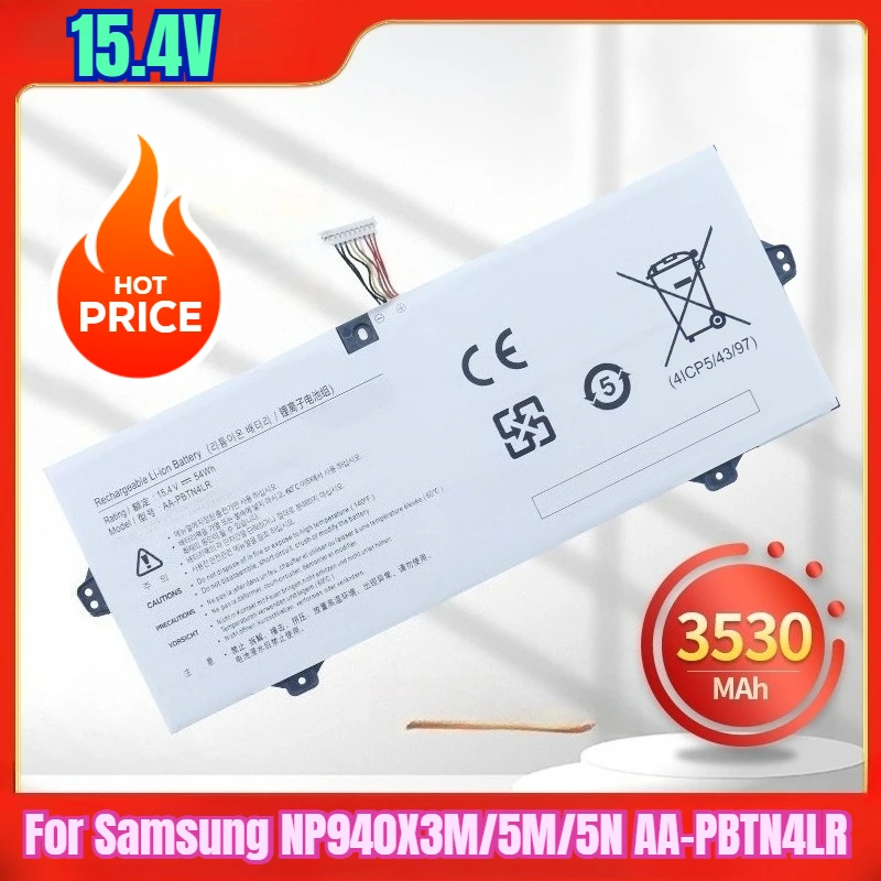 

Аккумуляторы для ноутбуков 15,4 В, 3530 мАч для Samsung NP940X3M/5M/5N AA-PBTN4LR