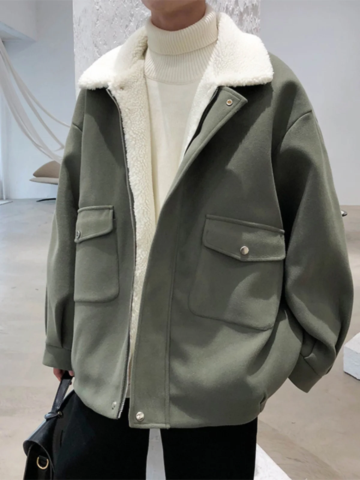 

Мужское зимнее пальто в стиле милитари из овечьей шерсти и хлопка, утепленное, для защиты от холодов в северо-восточных регионах, свободного кроя, длинное