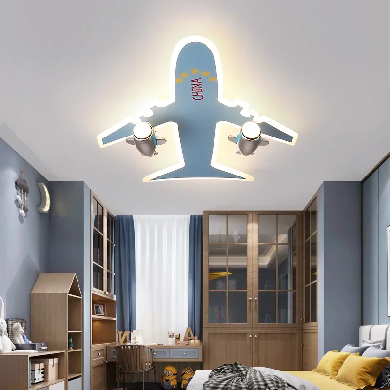 Aircraft light children's room light boy simple modern cartoon eye care girl baby room bedroom ceiling light