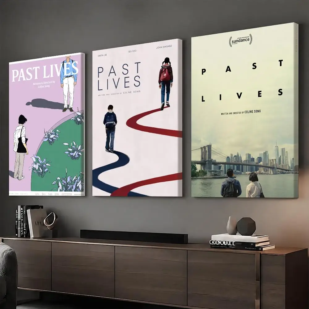 Romantic Movie P-Past Lives Framed Wall Painting Vintage Framed Wall Art Poster Canvas Elegant Home Decor Painting