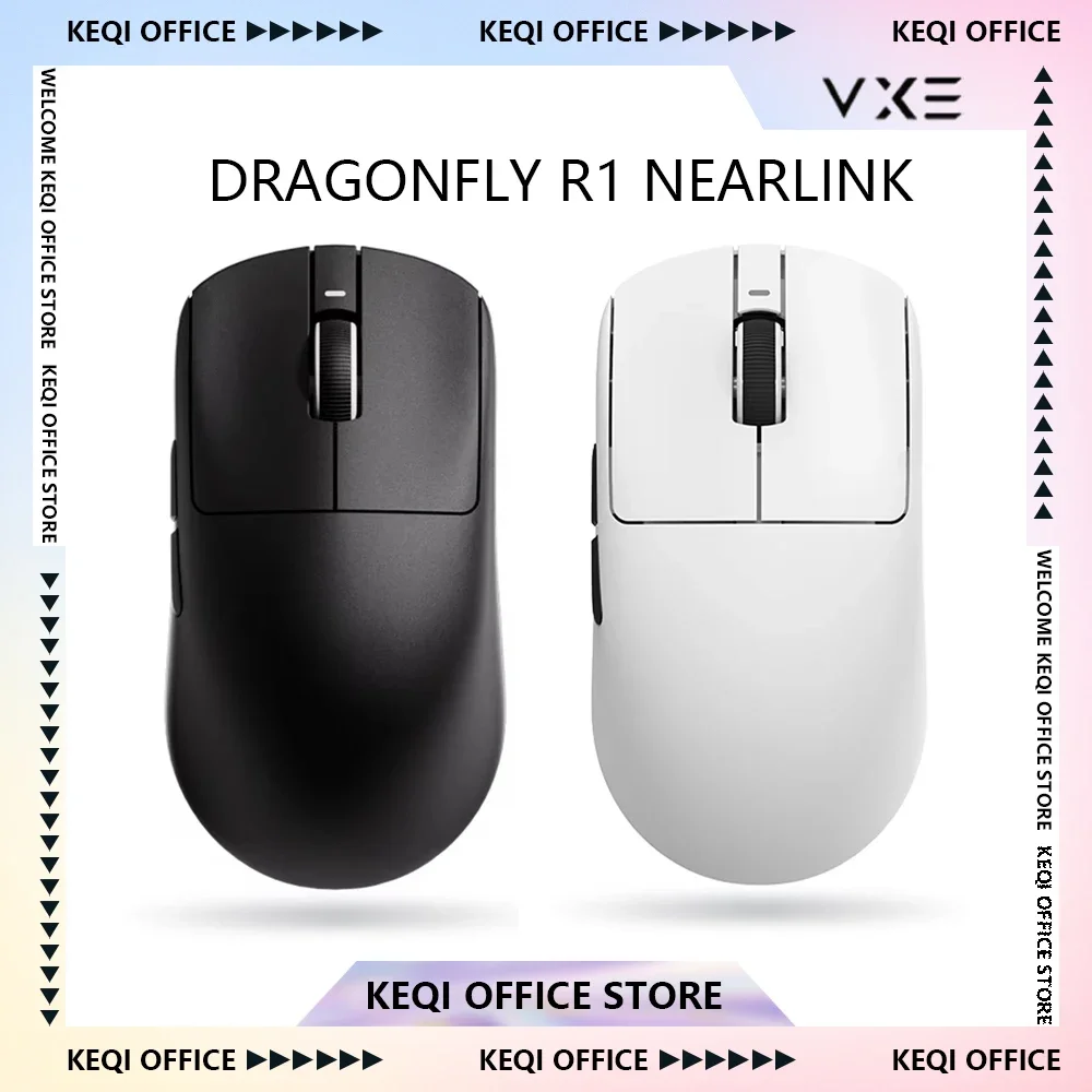 New VXE Dragonfly R1 Nearlink Mouse PAW3395SE Wireless 3Mode Mouse 150H Long Battery Life Gaming Mice PC Custom Accessories Gift