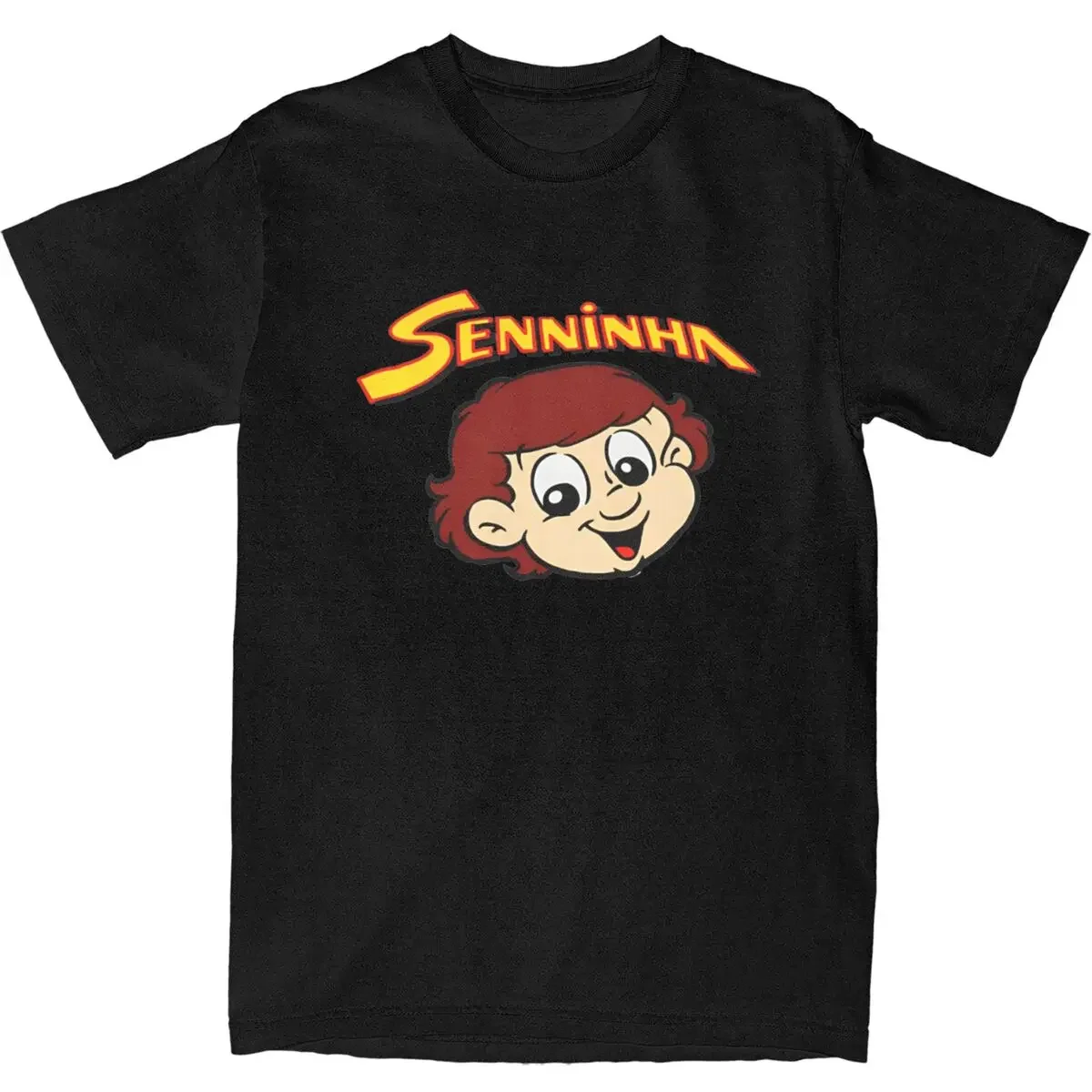 Senninha Ayrton T Shirt Summer Senna Cartoon Art Vintage T-Shirts Cotton Popular Tee Shirt For Men Short Sleeve Custom Logo Tops