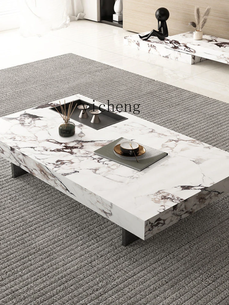 Zc Stone Plate Coffee Table Living Room Home Size Household New Stone Plate Coffee Table Rectangular