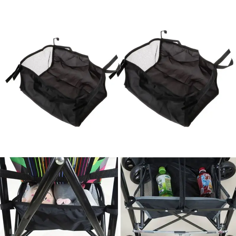 Baby Stroller Basket Newborn Stroller Hanging Basket Large/Small Easy to Install Portable Organizer Bag for Infant Pram