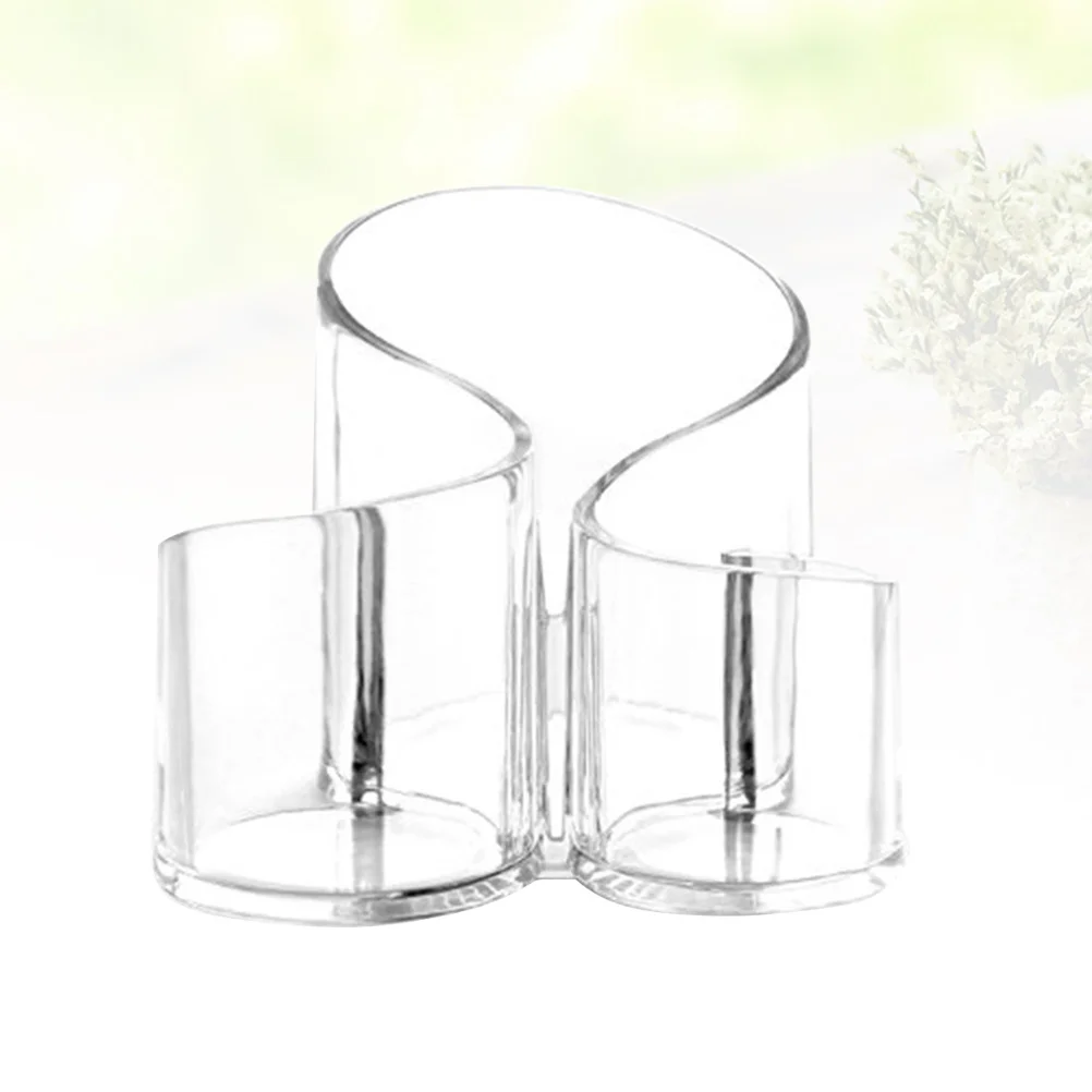 

Transparent Acrylic Organizer for Makeup Brushes Eyebrow Pencil Clear Storage Box Modern Design Storage Case