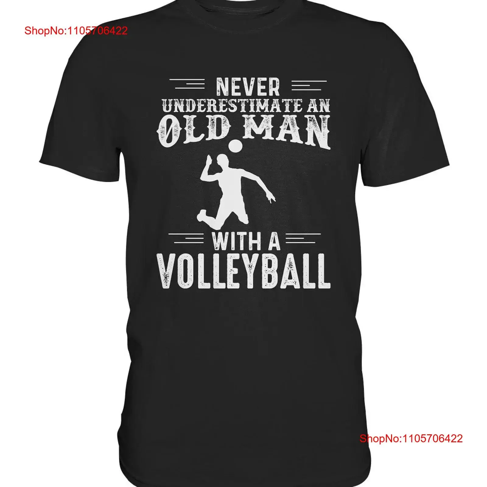 Volleyball T Shirt Never Underestimate a Player Premium vintage Washed Slightly graphic homme fashion Top For Everyday Wear