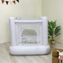 Portable Cordless Toddler Tumble bounce Built in Blower jumping castle indoor mini playground no need of blower