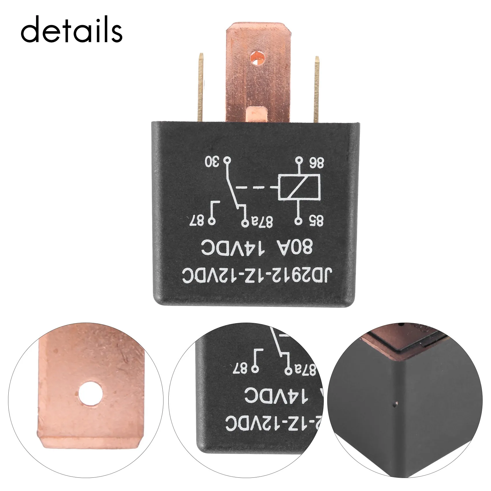 80A DC 12V 5 Pin DIY Power Relay รถบรรทุกรถยนต์