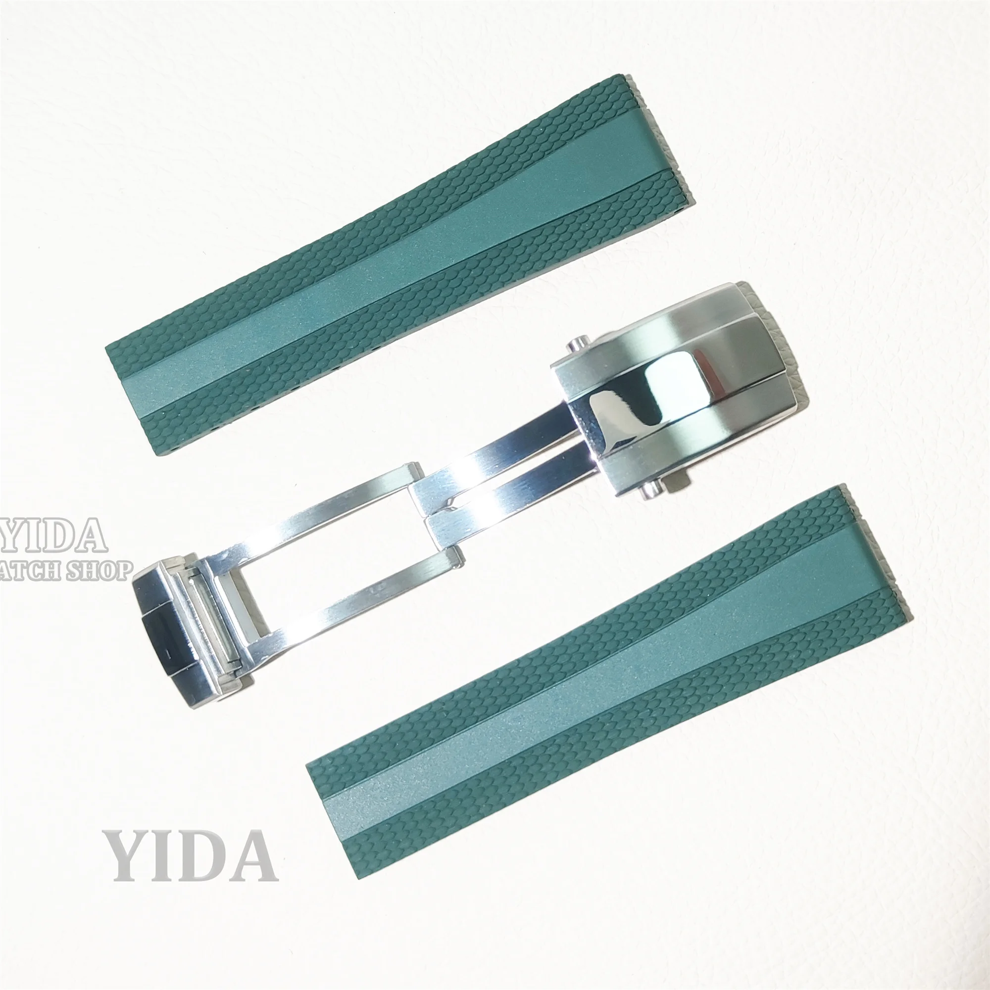 22MM Watch Band Fluororubber Watch Strap Rubber Bracelet Stainless Steel Buckle for SUPEROCEAN Repair Tools Modified Watch Parts