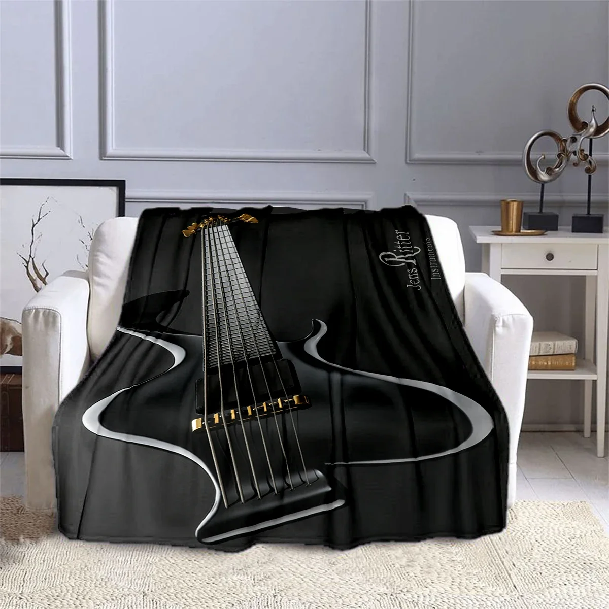 Classical Guitar Electric Guitar Bass Area Blanket Children's High Quality Flannel Soft Comfortable Home Travel Blankets