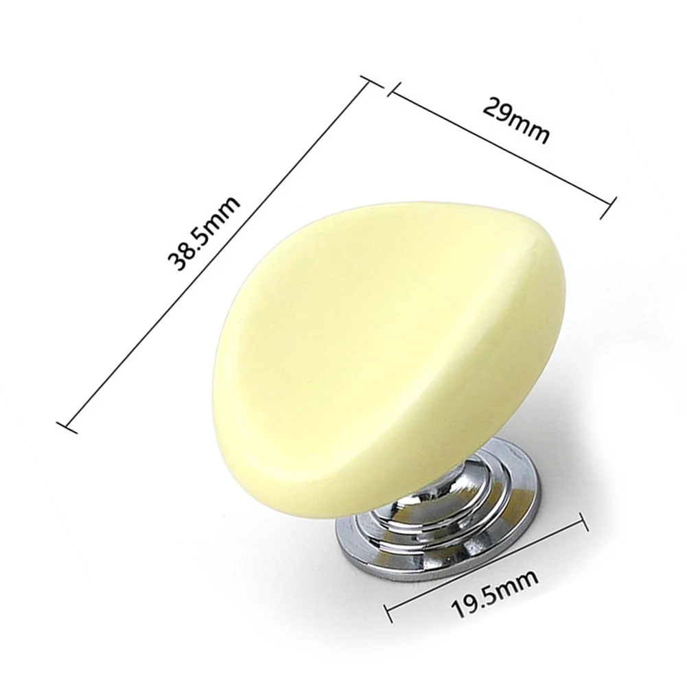 Ceramic Cabinet Knobs Single Hole Drawer For Pulls For Kitchen Dresser Wardrobe Furniture Handles Yellow Blue Orange White Black