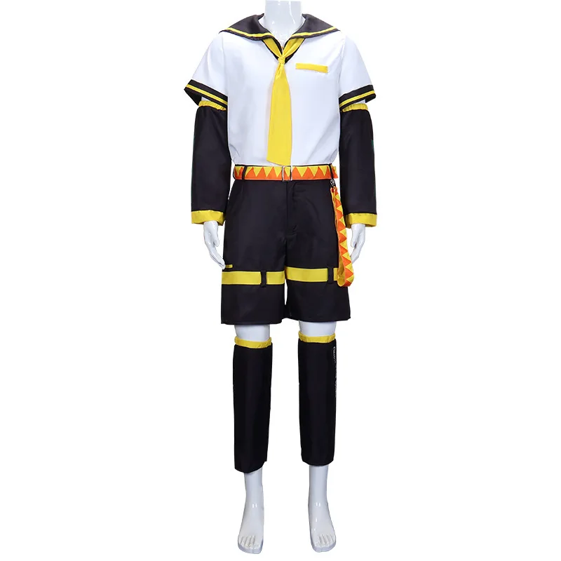 Anime Rin Len Cosplay Costume Kagamine JK School Uniform For Women Men Full Set Top Pants Belt Halloween Carnival Party Clothes