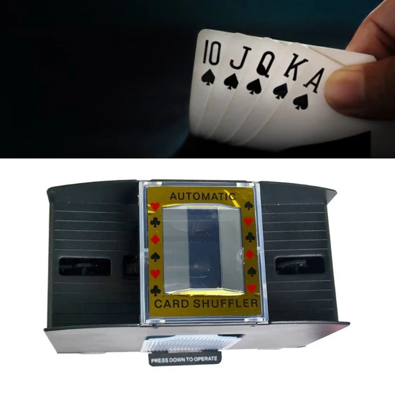 

4decks Automatic Card Shuffler Automatic Playing Cards Shuffler Mixer Games Card Sorter Machine Dispenser for Travel