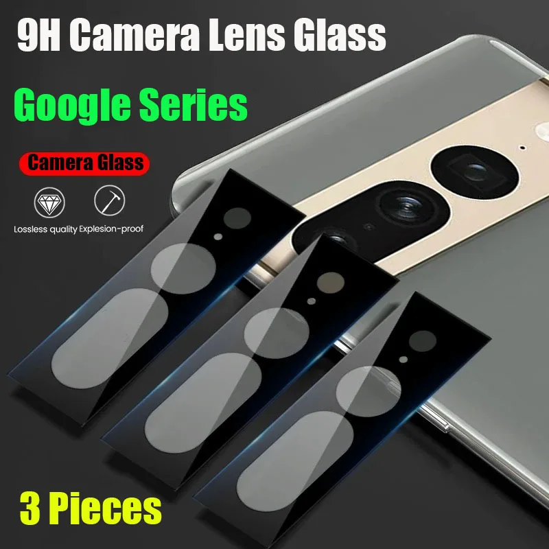 3PCS Camera Lens Protector for Google Pixel 8 Pro 7 6 Pro Case Friendly Camera Lens Cover Tempered Glass Google Pixel 6a 7a 8a