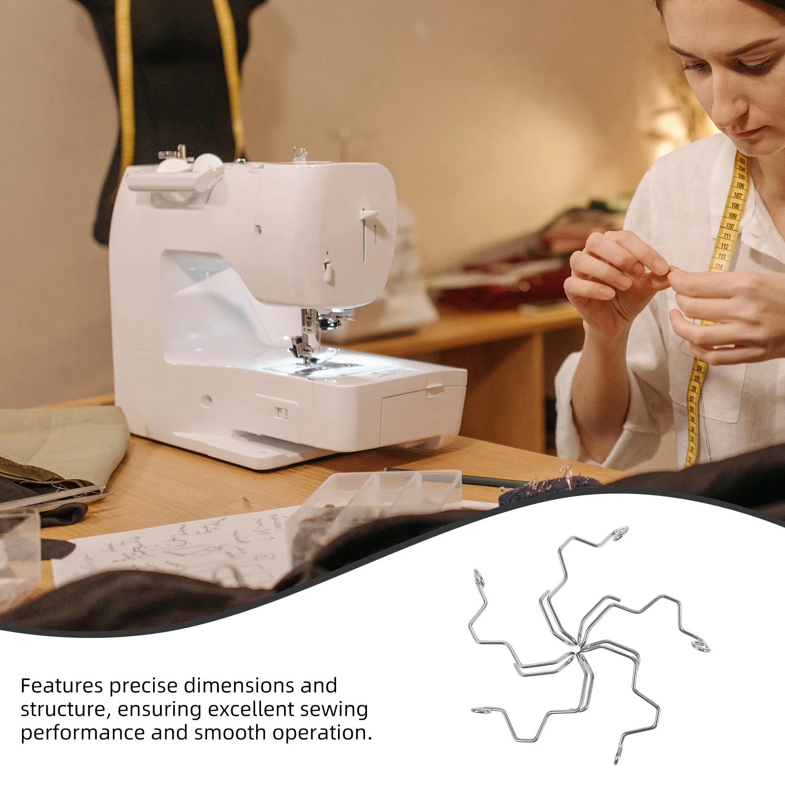 

10pcs Sewing Machine Finger Guard Spring Metal Protector For Needle Safety Hand Protection Device Industrial Sewing Accessory