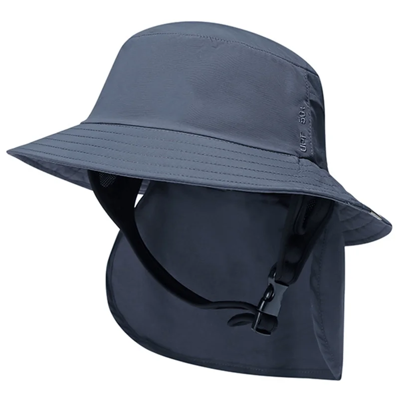 Removable Fishing Cap Cycling Wildlife Adventure Fishing Fast Dry Cap Sun Protection Neck Surfing Cap Dark Gray