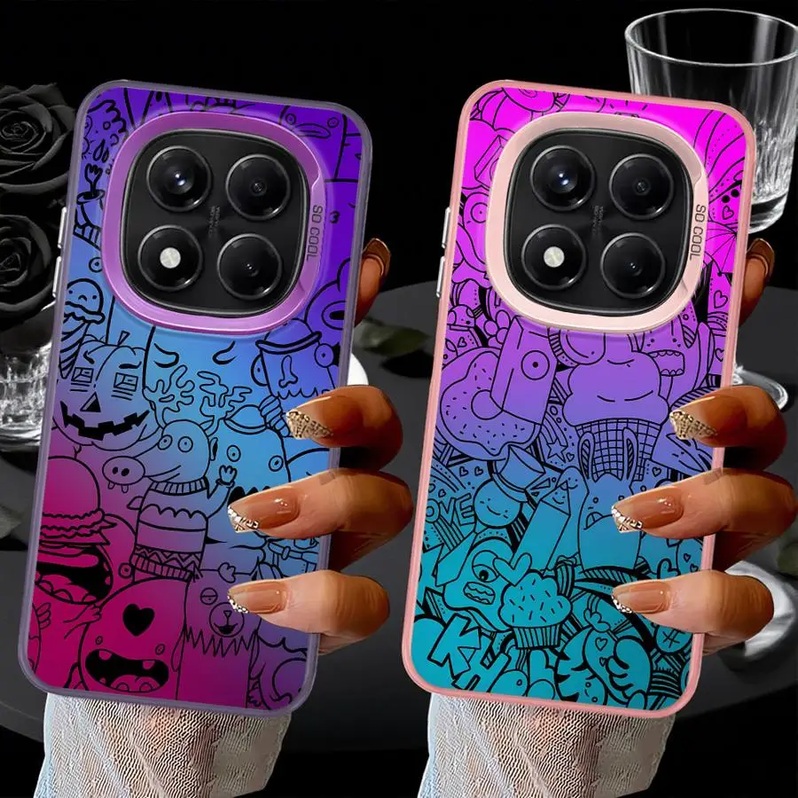 

Phone Case for Xiaomi Redmi Note 10 11 Pro 11s 10s 12 13 14 Pro Plus Soft Shell Fashion Monster Graffiti