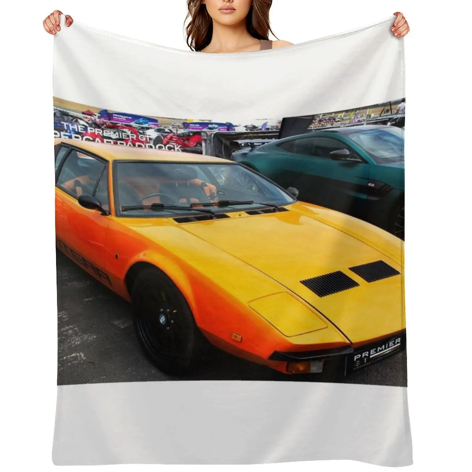 

Classic De Tomaso Pantera in Orange Throw Blanket Blankets For Sofas Comforter decorative Vintage Blankets