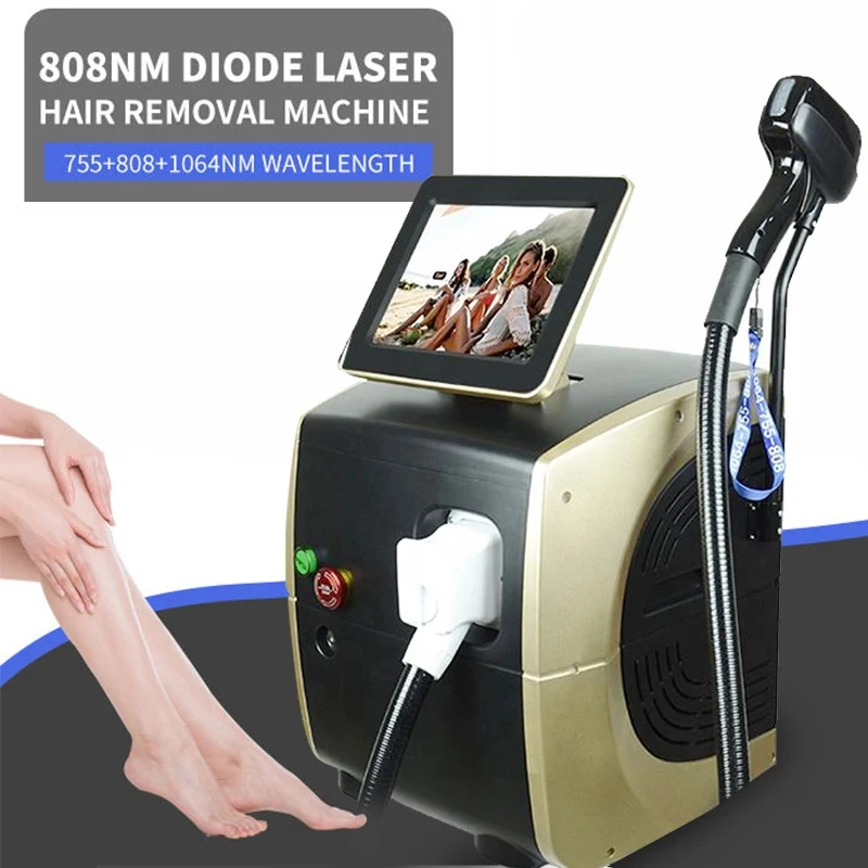 Newest Diode Laser 808 Nm Ice Platinum Titanium 3 Wavelength Diode Laser Hair Removal Machine